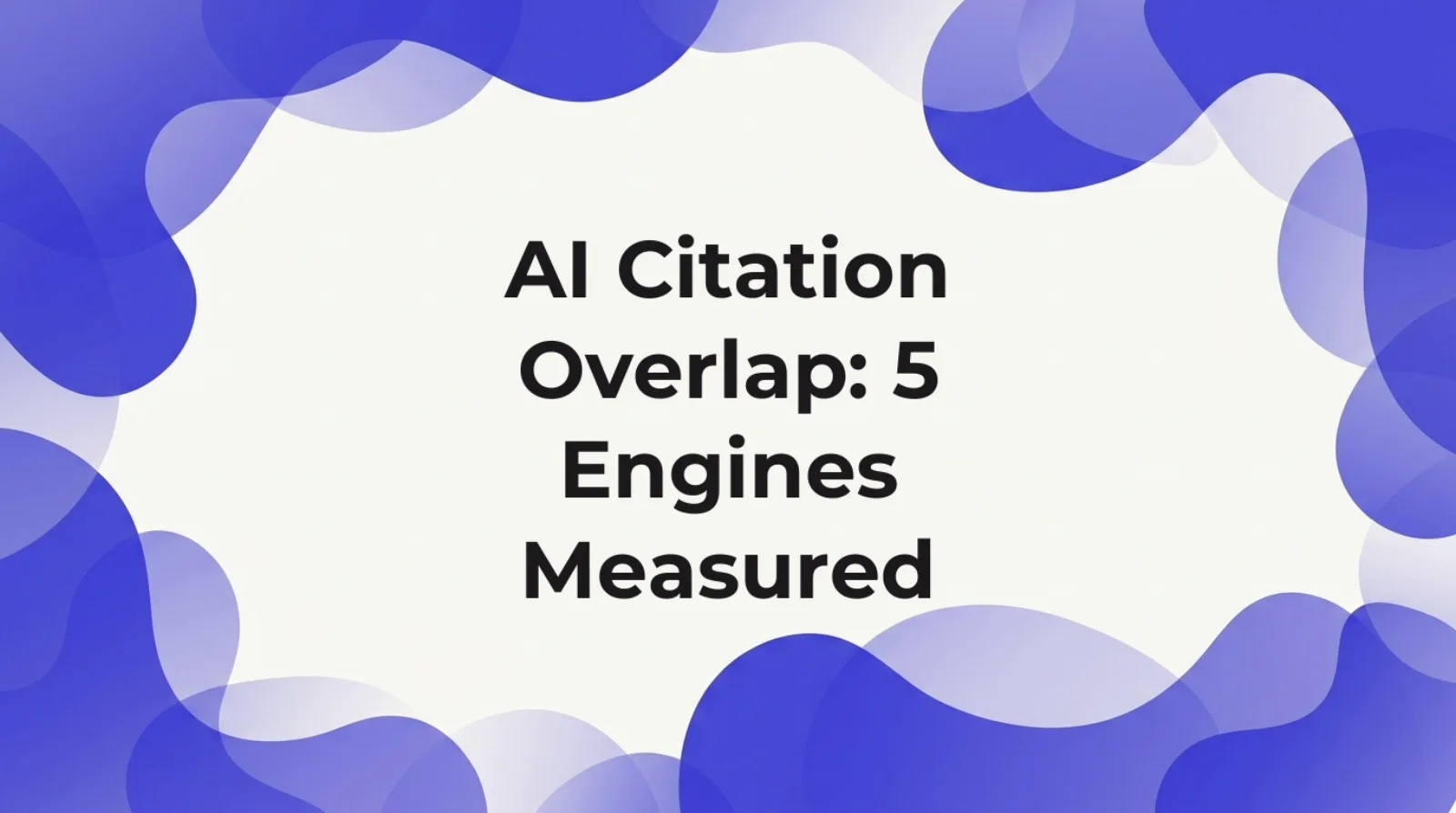 AI citation overlap study cover: 1,283 domains measured across ChatGPT, Claude, Perplexity, Gemini and Google AI Overviews