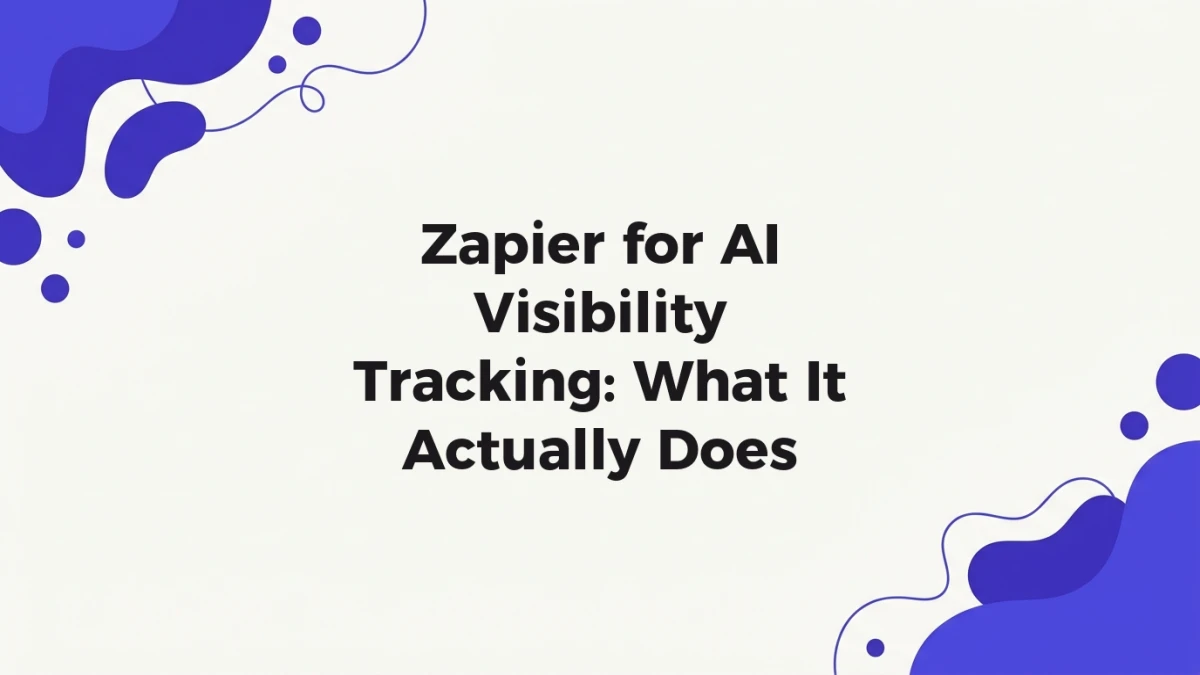 Tracking AI visibility with Zapier automation versus a dedicated monitoring tool.